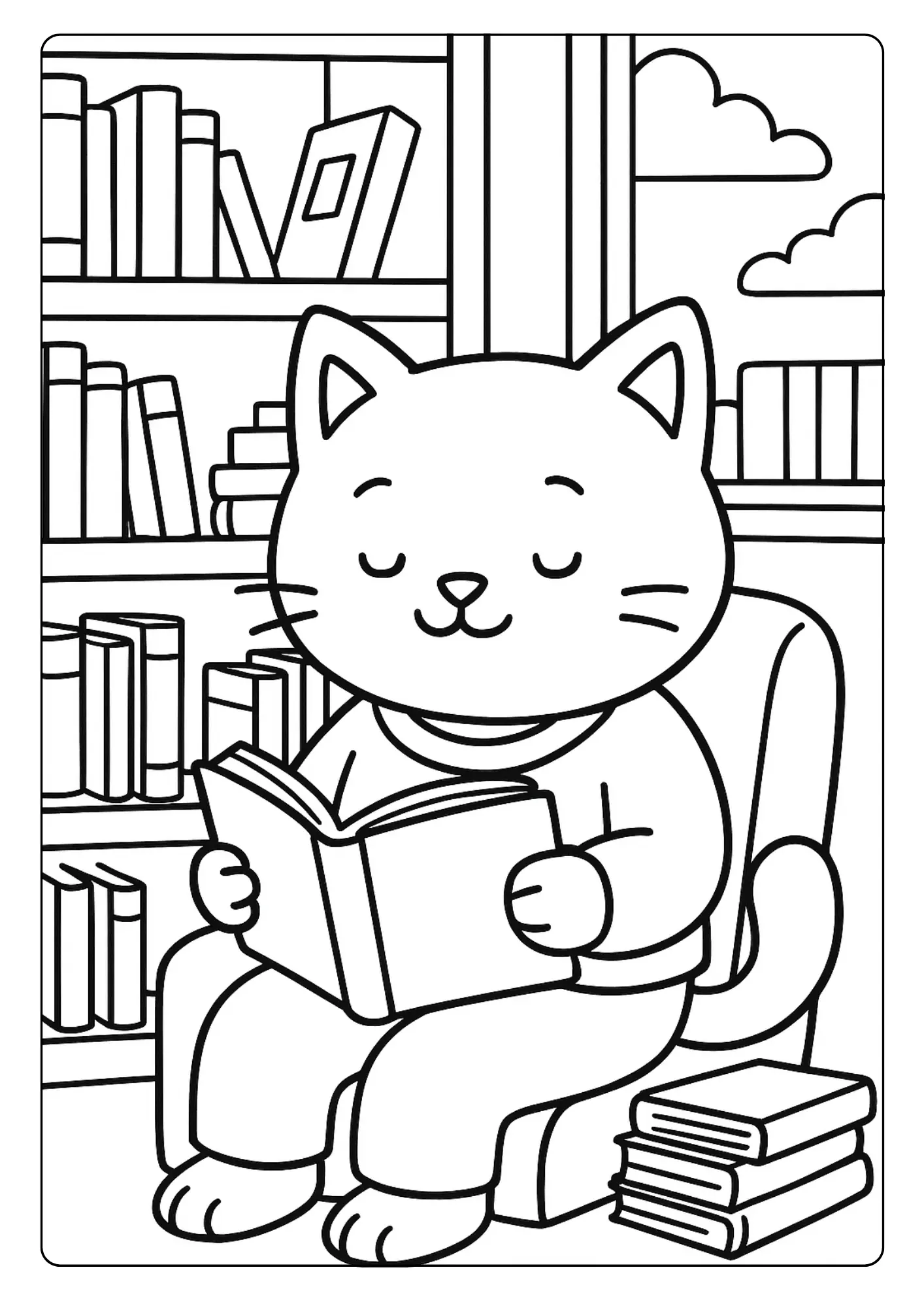desenho-infantil-gatinho-lendo